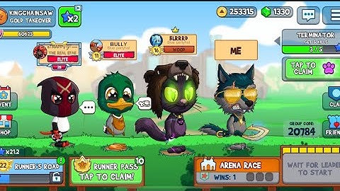 KingChainsaw | Playing With Strappy, BLRRRD, Bully | Fun Run 3 Arena Race Tropical #1