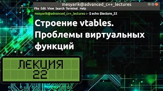 Lecture 22. Vtable Structure. Problems with Virtual Functions