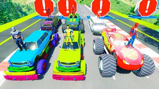 Hombre Araña Mcqueen Carritos Desafío De Rampas Y Muchos Superhéroes