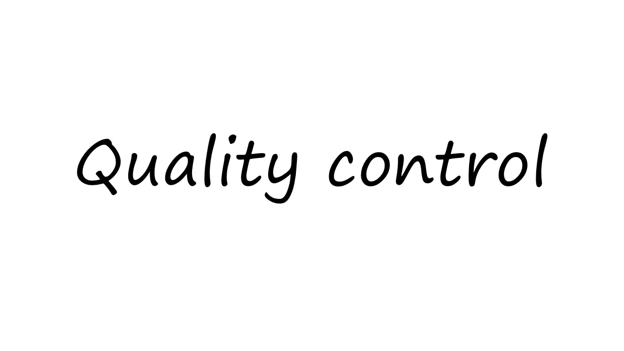 How to Pronounce Quality control? YouTube