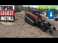 NEW Lawn install with Harley Rake & Kubota SVL90-2 Skid loader spreading topsoil