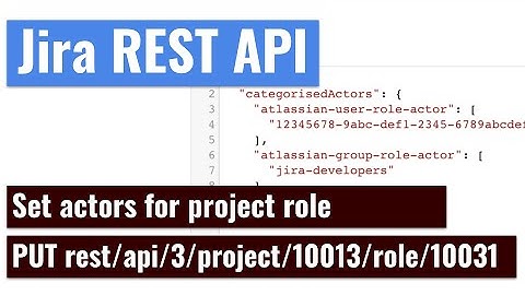 Jira REST API - Set actors for project role