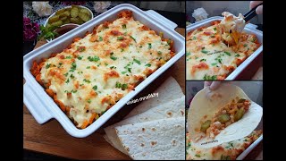 صينية الشاورما السريعة😍سهلة ولذيذة جدا👌😋ورائعه للمناسبات وللغداء وللعشاء 👌❤ وبتستحق التجربة😋😍❤