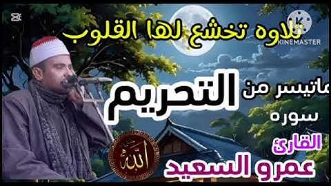 الشيخ عمرو السعيد القارئ جمهورية مصر العربية ما تيسر من سوره التحريم