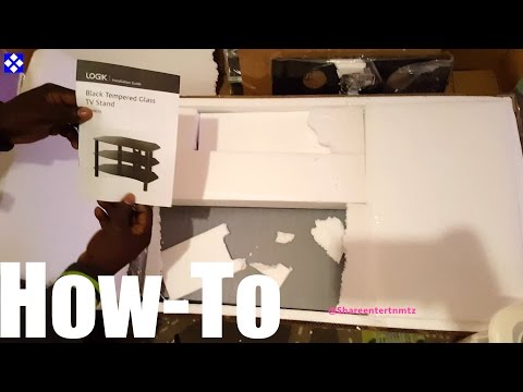 how-to-mount-tempered-glass-tv-stand-(flat-screen-tv)