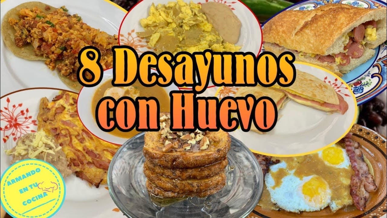 8 Desayunos Con Huevo Faciles y Economicos - YouTube