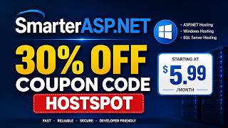 SmarterASP.NET 30% OFF Coupon Code 2026 | HOSTSPOT | Best ASP.NET & Windows Hosting Deal #hosting