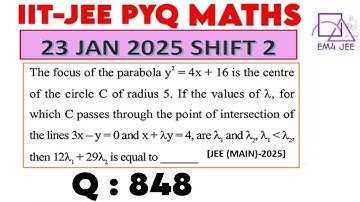 The focus of the parabola y^2 = 4x + 16 is the centre of the circle C of radius 5. If the values