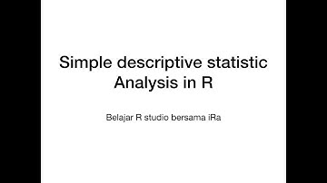 R studio - Descriptive statistic (Part 2) Mean, Median, quantile, mode