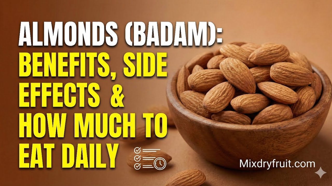 Almonds (Badam): Benefits, Side Effects & Daily Serving