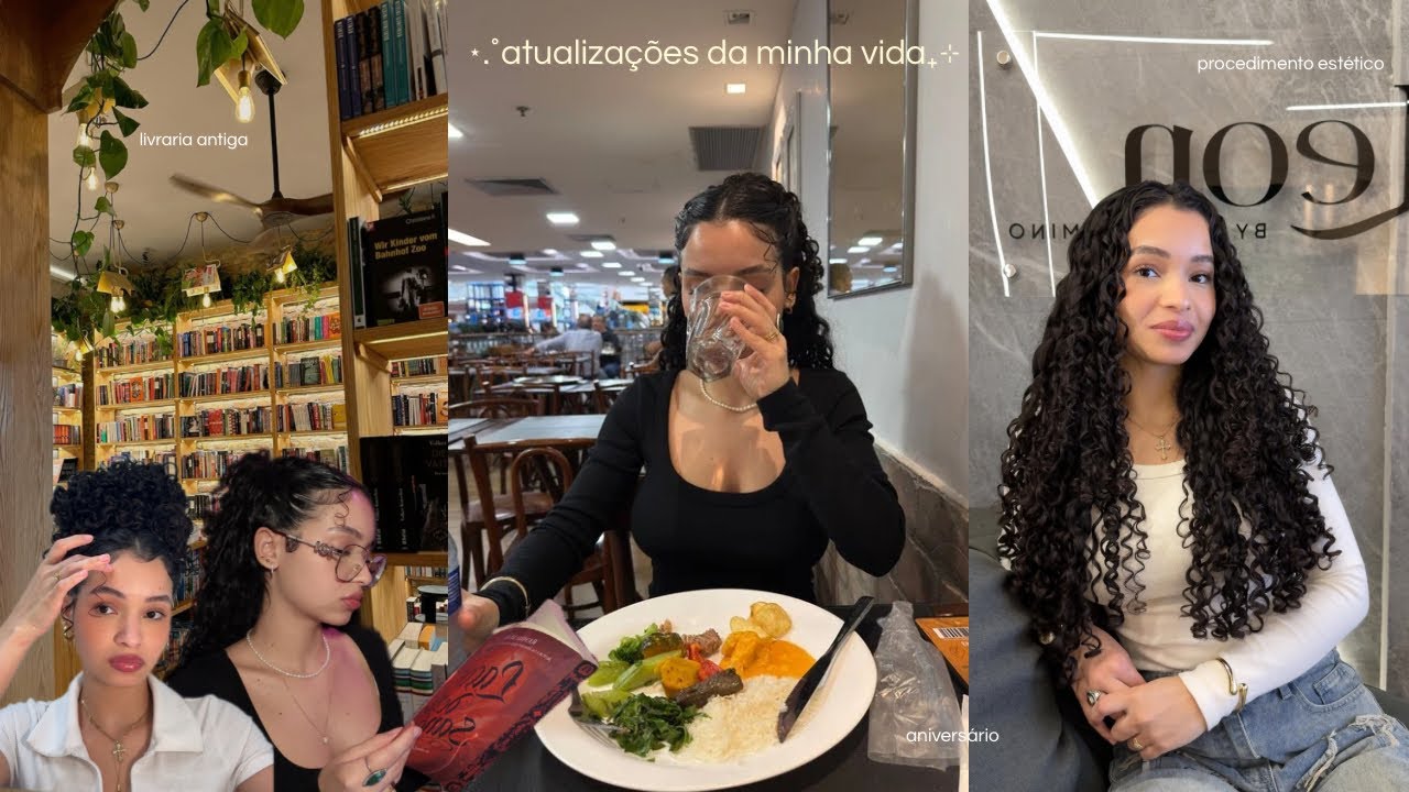 VLOG atualizações da minha vida | inseguranças, livraria antiga, procedimento estético, academia🍄