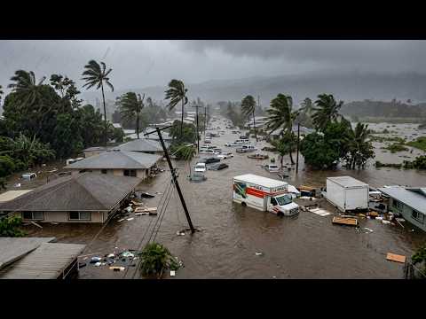 Hurricane Lala Struk Hawaii! Flooding Debris Flow Swept Away Many Homes, Cars