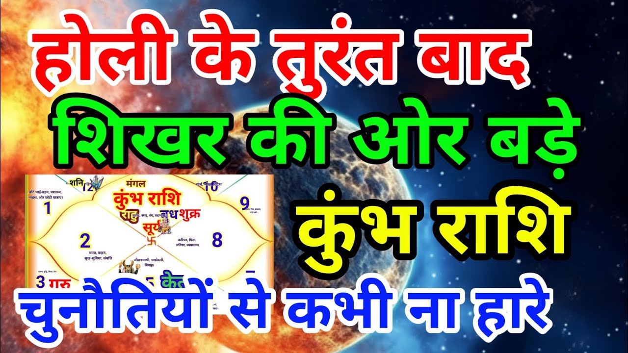 कुंभ राशि वालों होली के तुरंत बाद शिखर की ओर बढ़ेंगे चुनौतियों से कभी ना.Kumbhrashi