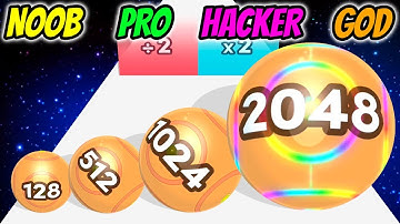 Hopping Balls Run - NOOB vs PRO vs HACKER vs GOD