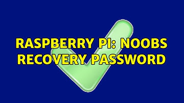 Raspberry Pi: NOOBS recovery password (2 Solutions!!)