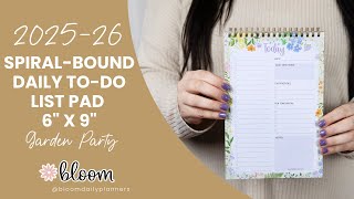 Spiral-Bound Daily To-Do List Pad, 6" x 9", Garden Party - bloom Daily Planners ® screenshot 5