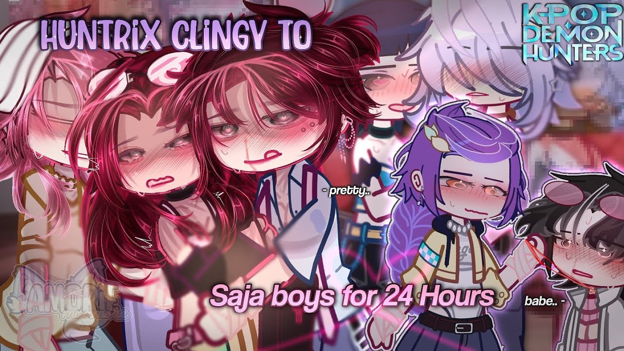 HUNTRIX Clingy To SAJA Boys For 24 Hours | KPOP Demon Hunters | GCMM/GLMM | Gacha Club Mini Movie