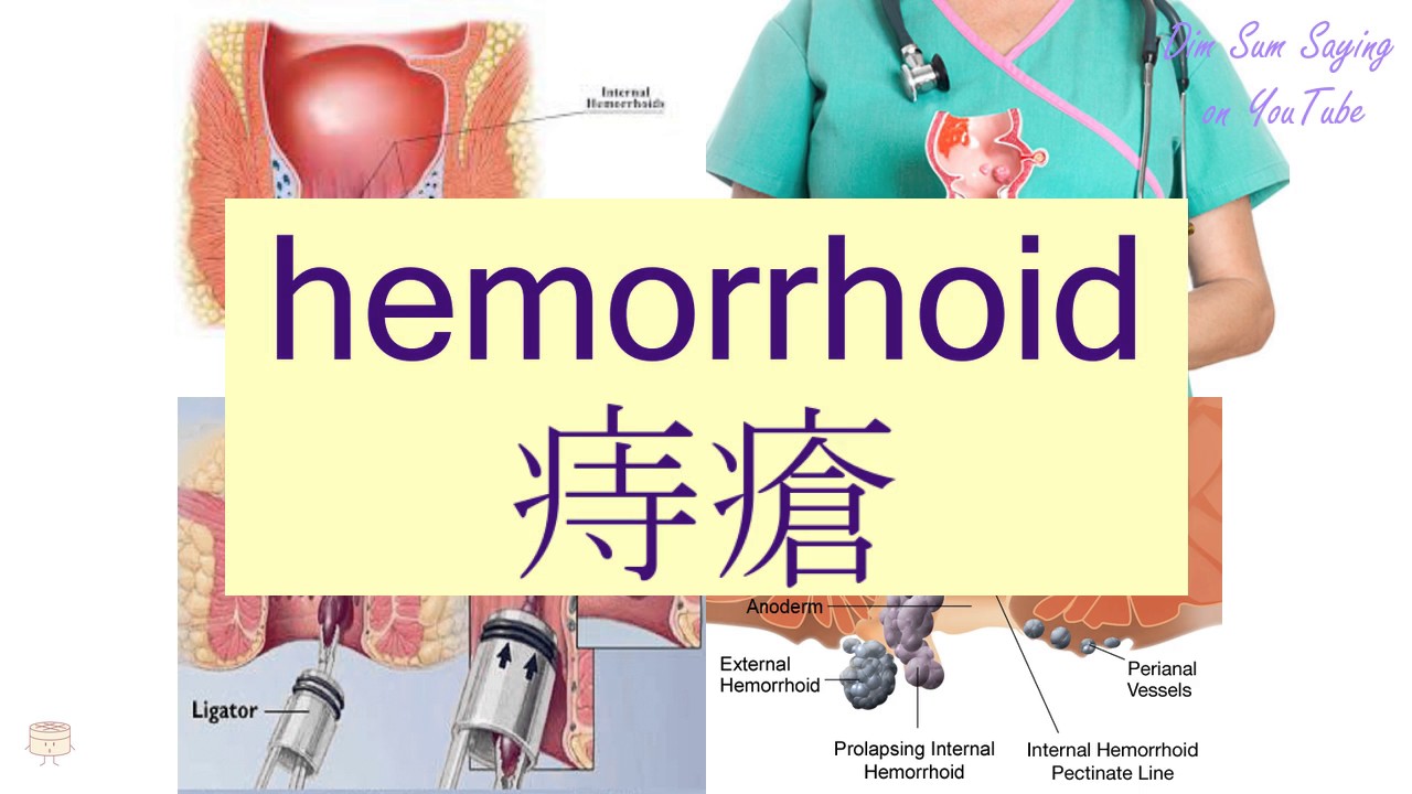 "HEMORRHOID" in Cantonese (痔瘡) Flashcard YouTube
