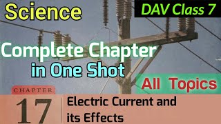 DAV Science Class 7 Chapter 17 Electric current and it's effects