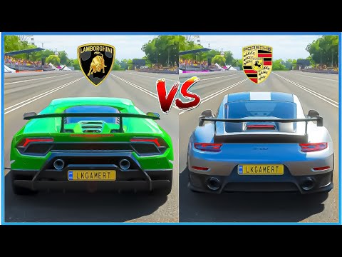 Forza Horizon 4 Drag Race - Lamborghini Huracan Performate Vs Porsche 911 GT2 Rs