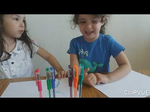 Разукрашываем картинки  ვაფერადებთ ნახატებს ფერდი კალმებით