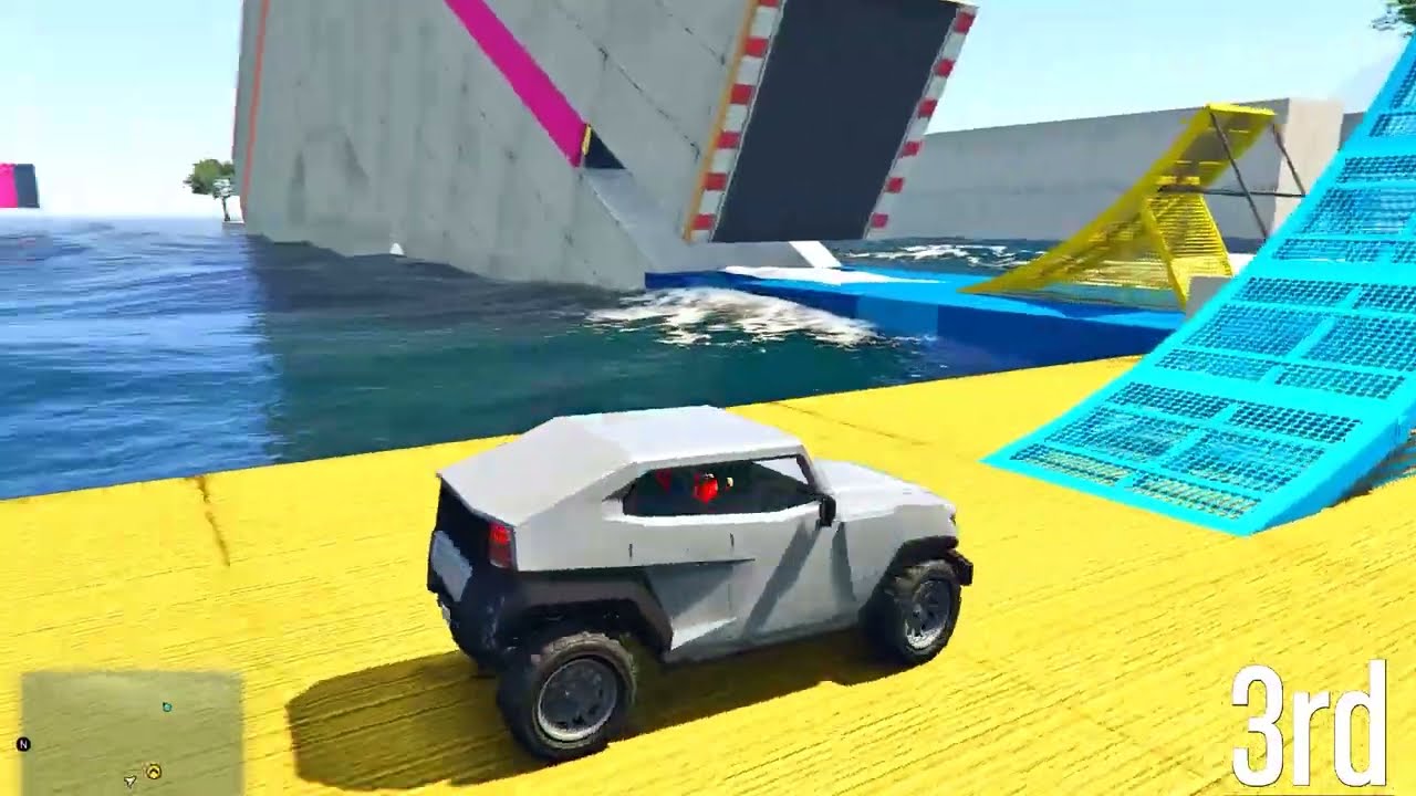 GTA V 99%😱 Players Fail This Water🌊 Ramp Challenge 🚙🌊🔥