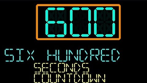 10 Minutes = 600 Seconds Countdown (English text+Number Timer from 600 to 0) Remix BBC indosiar 2025
