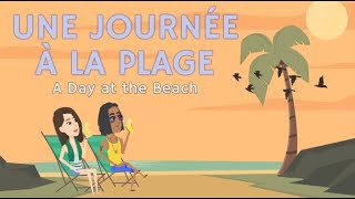 French story A day at the beach  Une journée à la plage #frenchreadings