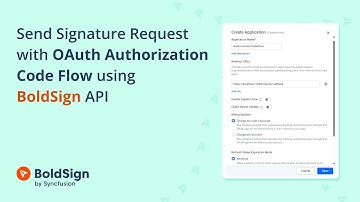 Send Signature Request with OAuth Authorization Code Flow using BoldSign API