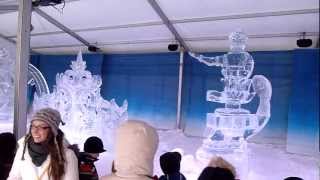 The Ice-Carving Competition of Winterlude 2013 in Ottawa