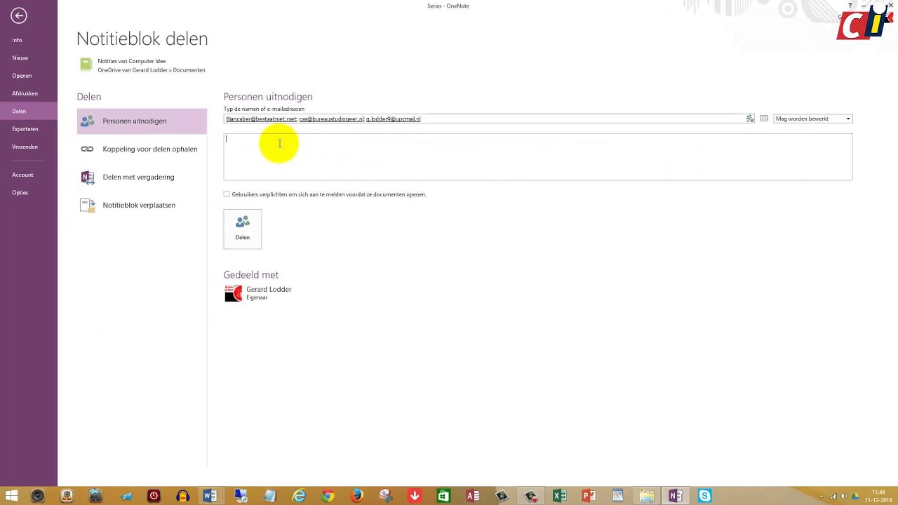 OneNote 4 - Delen - YouTube