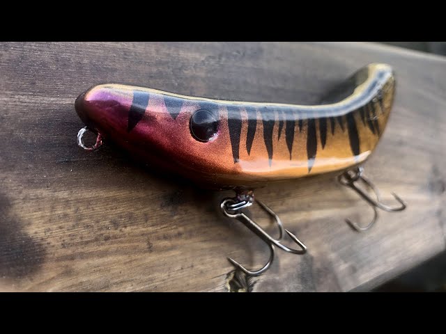 4k handmade fishing lure Ez's 4" Handcrafted Wooden topwater (Prop blades) EZs Lures Another deadly offering from 6th Sense Building & Painting a Vintage