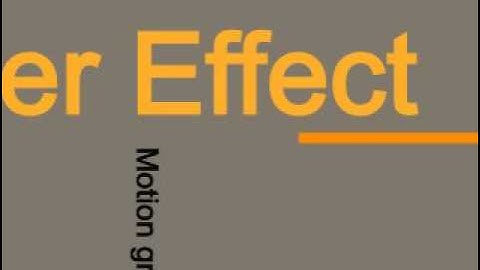 Motion Graphic Intro Title Sequence   Typography