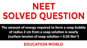 The amount of energy required to form a soap bubble of radius 2 cm from a soap solution is nearly...