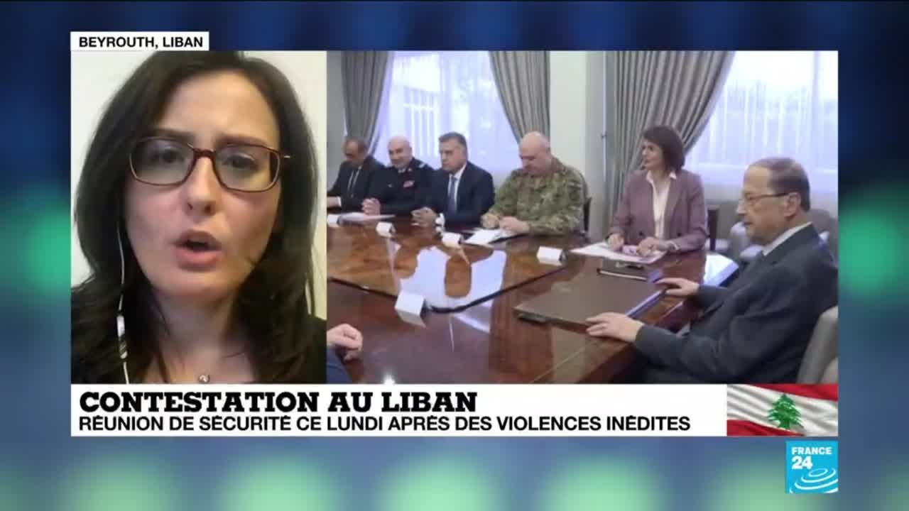 Contestation au Liban : réunion de sécurité après des violences inédites