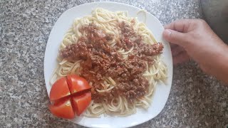 Shpageta me mish Resimi