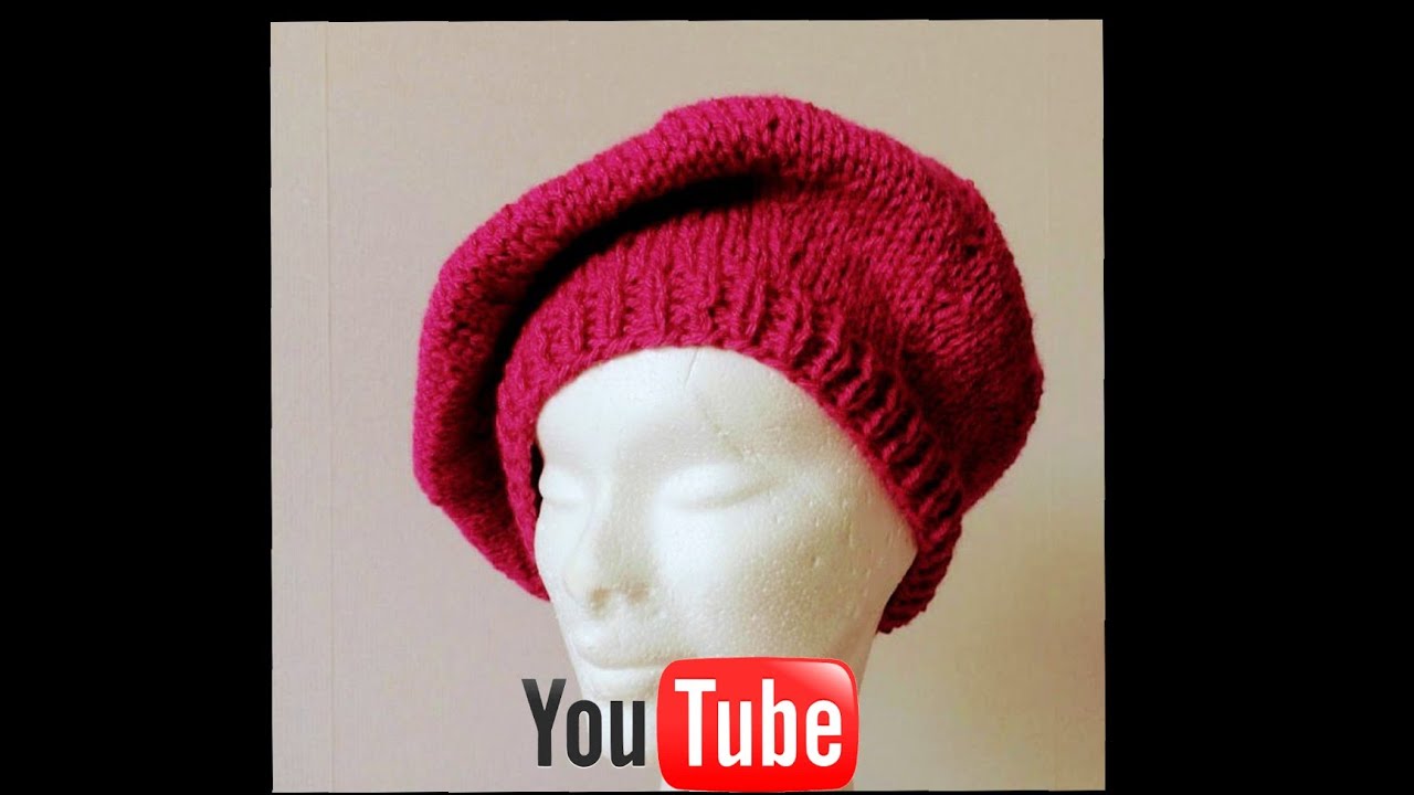 Boina Francesa Tejida A Dos Agujas