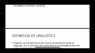 LINGUISTICS PPT