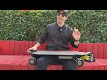 UIOFO eskate review electric skateboard with lights and swappable batteries