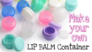 How to make small container/homemade lip balm container/homemade slime  container/Mini container 