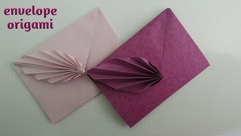 easy origami envelope making tutorial | DIY paper envelope with leaf | kids crafts | paper envelope