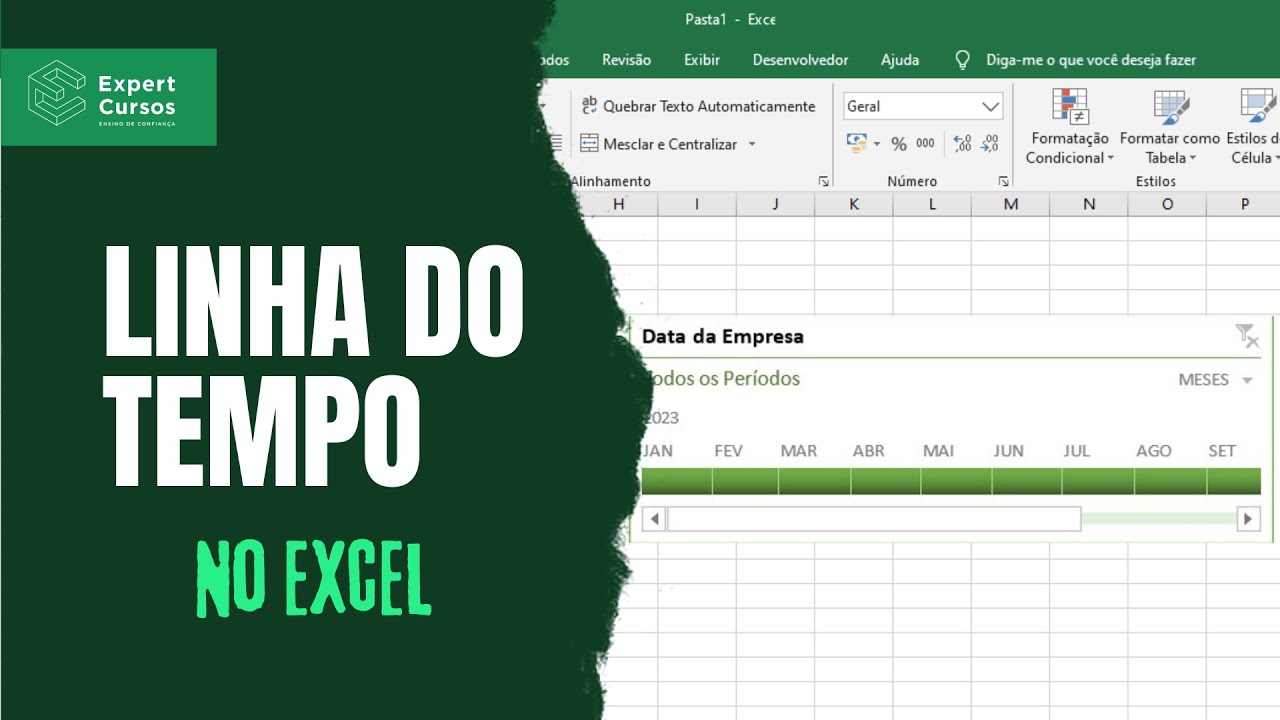 Linha do Tempo no Excel Criando Filtros
