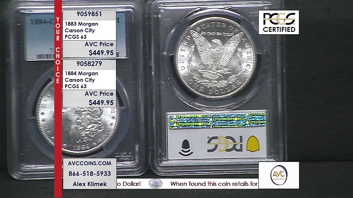 1883 / 1884 Morgan Dollar - Carson City - PCGS 63