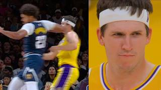 Austin Reaves stunned after Cam Johnson was ejected for elbowing him in face 😂