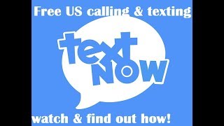 Get your free US phone number from TextNow & send free texts, and make free calls!