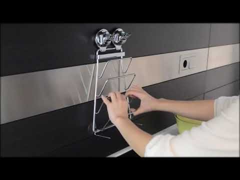 Держатель для крышек от кастрюл на вакуумных присосках Держатель для крышек от кастрюл на вакуумных присосках