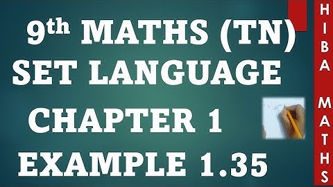 9th maths chapter 1 example 1.35 tn samacheer hiba maths