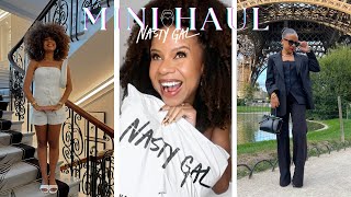 NASTY GAL HAUL | PARIS FALL OUTFITS 2022 @SimplyCharlette #nastygal #outfits #blackandwhite #hauls