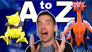 Catch the Stronger Pokémon Alphabet Challenge