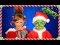 The Grinch and Cindy Lou Who Christmas Makeup, Hair, and Costumes